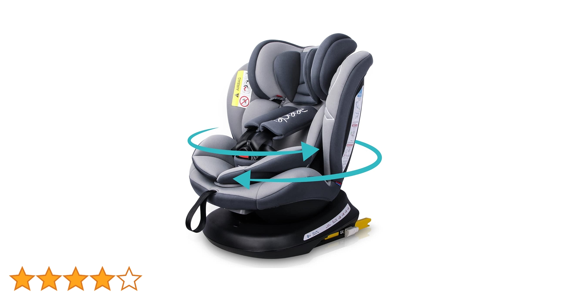 Reecle チャイルドシート ISOFIX対応 シートベルト固定 (グレー) Reecle チャイルドシート ISOFIX対応 シートベルト固定 (グレー)